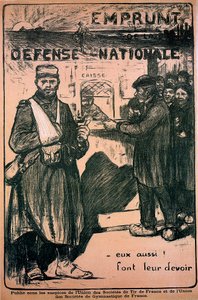 Plakát a háborús erőfeszítések előtt, francia, I. világháború, 1914-1918
