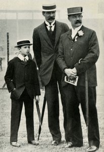 Albert herceg nevelőjével és Lord Desborough-val, 1908, 1947. alkotó: Unbekannt