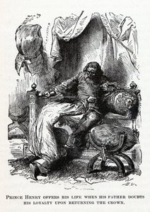 Henrik herceg életét ajánlja, amikor apja kételkedik a hűségében, amikor visszaadja a koronát, 1882 alkotó: Unbekannt