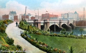 Princes Bridge, Melbourne, Ausztrália, 1912 alkotó: Unbekannt