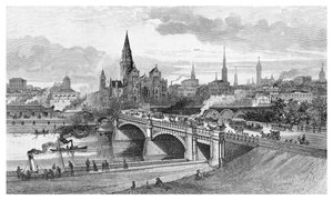 Princes Bridge, Melbourne, Victoria, Ausztrália, 1886 alkotó: Unbekannt