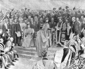 Alexandra hercegnő zenedoktori fokozatot kapott...1896, 1901. alkotó: Unbekannt