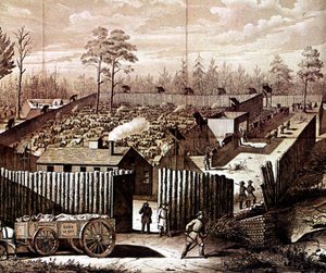 Börtöntelep Andersonville-ben, Georgia államban, amerikai polgárháború, 1861-1865 alkotó: Unbekannt