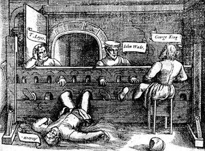 Foglyok a Lollards Towerben, 1550-es évek, 1920 körül alkotó: Unbekannt