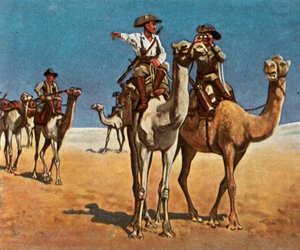 A Simon-Copper-Hottentottok üldözése a Kalahári-sivatagban, 1908. március 16., 1936. alkotó: Unbekannt