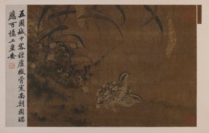 Fürj és köles, Ming-dinasztia, 1368-1644. alkotó: Unbekannt