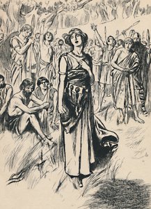 Boadicea királynő és katonái, 1907 alkotó: Unbekannt