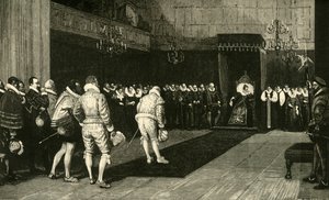 Erzsébet királynő fogadja a francia nagyköveteket Szent Bertalan mészárlása után, 1890. alkotó: Unbekannt