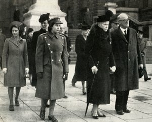 Mária királynő, Erzsébet hercegnő, Margit hercegnő..., Fegyverszünet napja, 1945, 1951. alkotó: Unbekannt