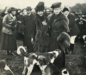 Mária királynő és Alexandra királynő a West Norfolk Hunt találkozóján 1920-ban, 1951-ben. alkotó: Unbekannt