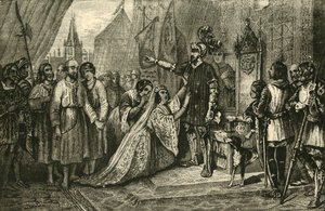 Fülöp királyné közbenjárás Calais polgáraiért, 1347, 1890. alkotó: Unbekannt