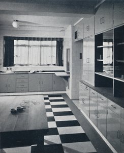 R. W. Symonds és partnere, L. & A.R.I.B.A. - Konyha: gitt színű cellulóz szálak, rozsdamentes alkotó: Unbekannt