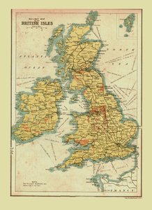 A Brit-szigetek vasúti térképe, 1902. alkotó: Unbekannt