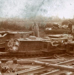 Vasúti rögzítés Big Bertha fegyverhez, c1914-c1918 alkotó: Unbekannt