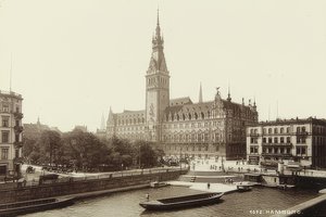 Hamburgi városháza. 1900 körül alkotó: Unbekannt