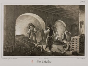 Nyersanyag-feldolgozás, Kohászat Nemesfém-kovácsolás, Németország, 1851 alkotó: Unbekannt
