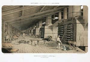 Nyersanyag-feldolgozás, Kohászati kemencék a cinkgyárban, St Leonard, Liege, Belgium alkotó: Unbekannt