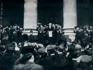 A Törökország elleni háború kikiáltása a londoni királyi börzén, 1914 alkotó: Unbekannt