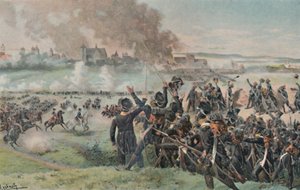 Napóleon újbóli megjelenése a Ratisbon előtti mezőn, 1809, 1896. alkotó: Unbekannt
