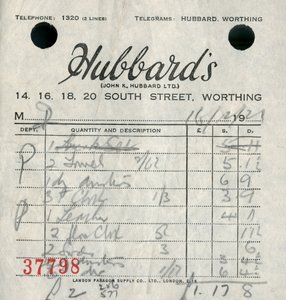 Átvétel a Hubbards áruházból, 1921. alkotó: Unbekannt
