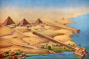 Az abusiri három piramis rekonstrukciója templomaikkal és megközelítéseikkel, 1933-1934 alkotó: Unbekannt