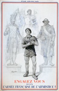 Toborzási plakát a francia fegyverszüneti hadsereghez, 1940-1942 alkotó: Unbekannt