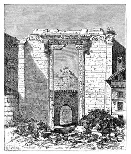 Augustus és Róma templomának maradványai, Ancyra Ankara, Törökország, 1895 alkotó: Unbekannt