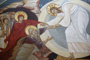 Feltámadás. Jézus, Ádám és Éva Bécs Ausztria alkotó: Unbekannt