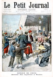 Hazatérés Kínából, hazatelepülő érkezése, Toulon, 1901 alkotó: Unbekannt