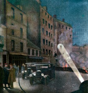 Zavargás a Rue Nationale-n, Párizs, 1934 alkotó: Unbekannt