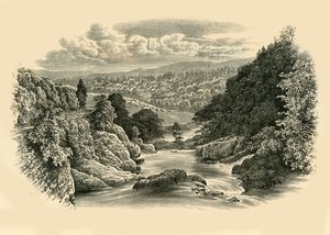 Folyói jelenet Pont-Y-Cyffingben, 1890. alkotó: Unbekannt