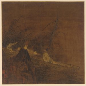 Folyói jelenet: csónak vad bambusz között, Ming-dinasztia, 1368-1644. alkotó: Unbekannt