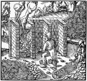 Rézérc pörkölés kemencében 1556 C-on alkotó: Unbekannt