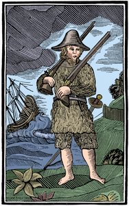 Robinson Crusoe, chapbook vágás, 18. század 1964 alkotó: Unbekannt