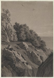 Rocky Cliff on a Coast, c. 1850-1860. alkotó: Unbekannt
