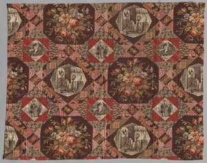 Hengernyomott pamuttextil, 19. század. alkotó: Unbekannt