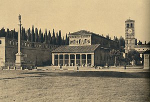 Róma – S. Lorenzo-bazilika a falakon kívül, 1910 alkotó: Unbekannt