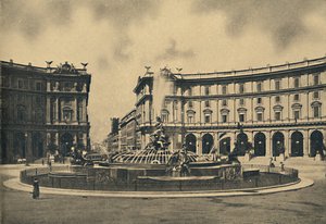 Róma – Esedra tér és a Naiades-kút, 1910 alkotó: Unbekannt