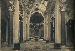 Roma - A Jeruzsálemi Szent Kereszt-bazilika belseje, 1910 alkotó: Unbekannt