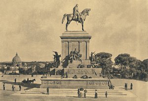Róma – Janiculum Hill – Garibaldi emlékműve, Emilio Gallori, 1895, 1910 alkotó: Unbekannt