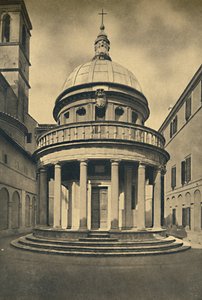 Roma – Bramante temploma a montoriói S. Pietro kolostorban a Janiculum-dombon, 1910 alkotó: Unbekannt