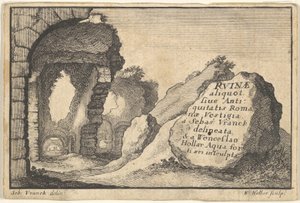 Római romok, a címlap második változata, kb. 1650. alkotó: Unbekannt