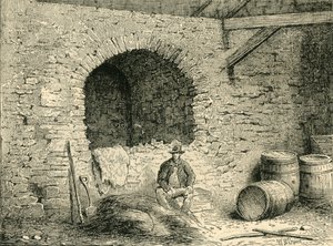 Római fal a Tower Hillen, 1872. alkotó: Unbekannt