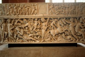 Római szarkofág Selene és Endymion legendájával, i.sz. 230-235 alkotó: Unbekannt