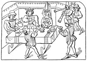 Királyi lakoma, 15. század, 1910 alkotó: Unbekannt