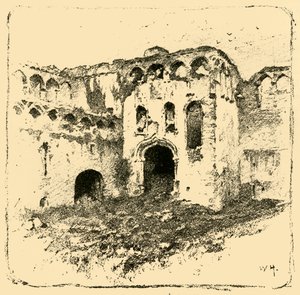 A püspöki palota romjai, 1898. alkotó: Unbekannt