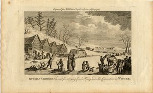 Orosz szánkók télen, 1750 alkotó: Unbekannt