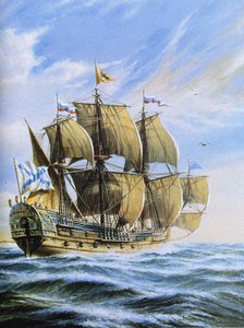 A Poltava vonal orosz hajója, 1712 alkotó: Unbekannt