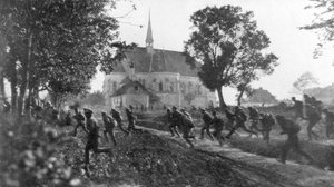 Az orosz csapatok zűrzavarosan visszavonulnak, Ternopil, Ukrajna, Első világháború, 1917. július 1. alkotó: Unbekannt