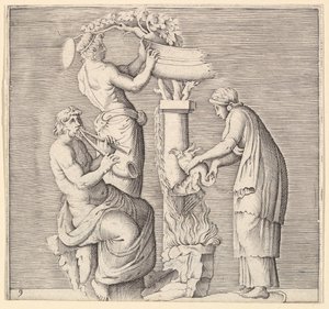 Egy hattyú feláldozása, megjelent kb. 1599-1622. alkotó: Unbekannt